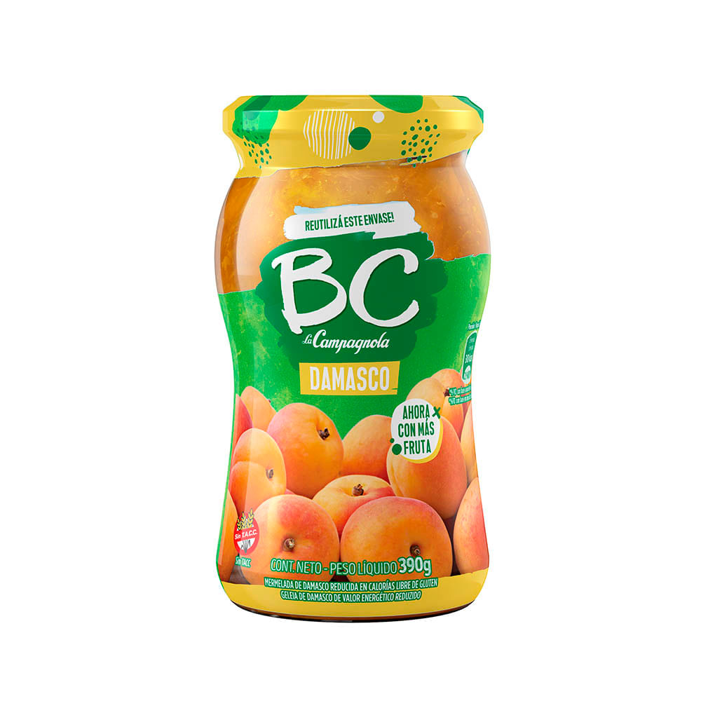 Mermelada BC de Damasco +F La Campagnola 390 Grs
