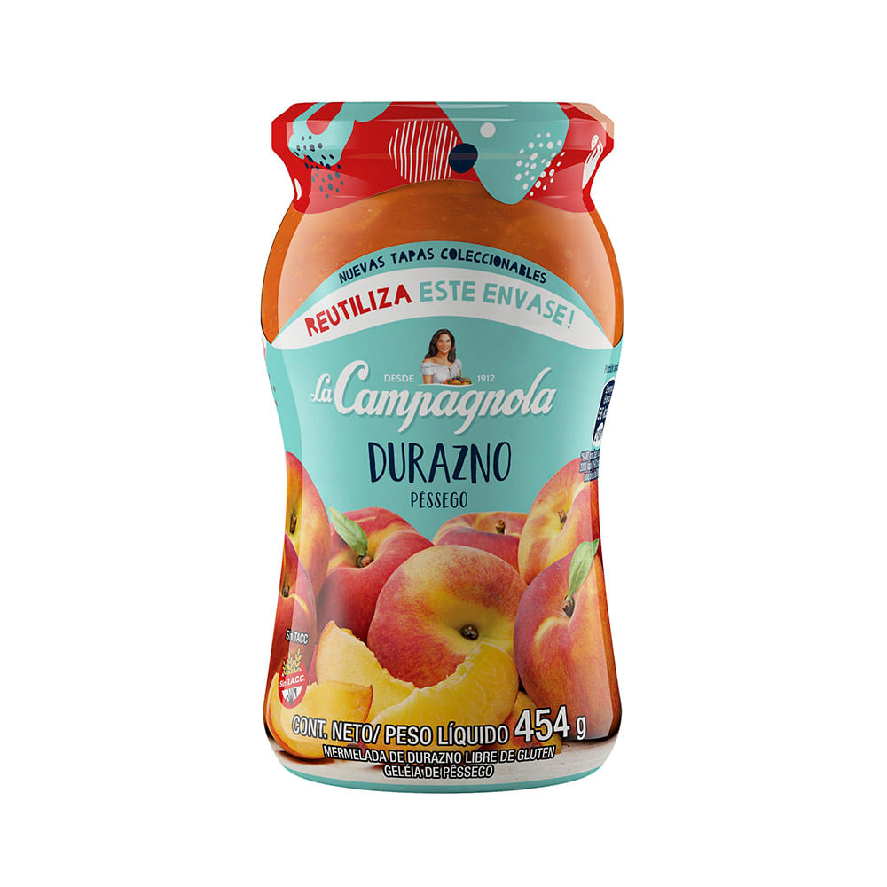 Mermelada de Durazno +F La Campagnola 454 Grs