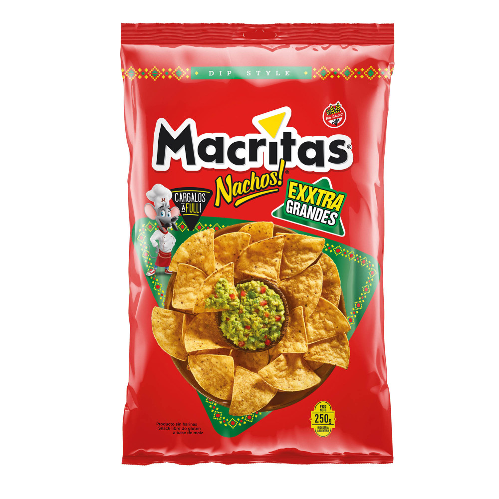 Nachos Restaurant Style Extra Grandes Macritas 250 Grs