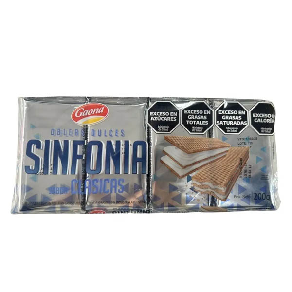 Obleas Sinfonia Agrupadas Gaona 200 Grs