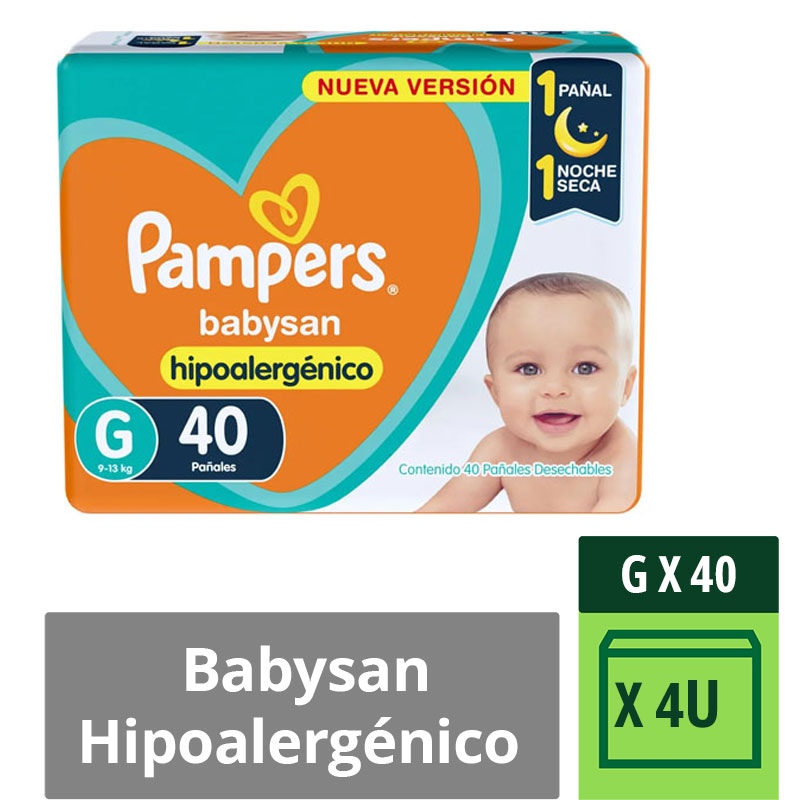 Pañal Babysan Hipoalergenicos G Pampers 40 Un