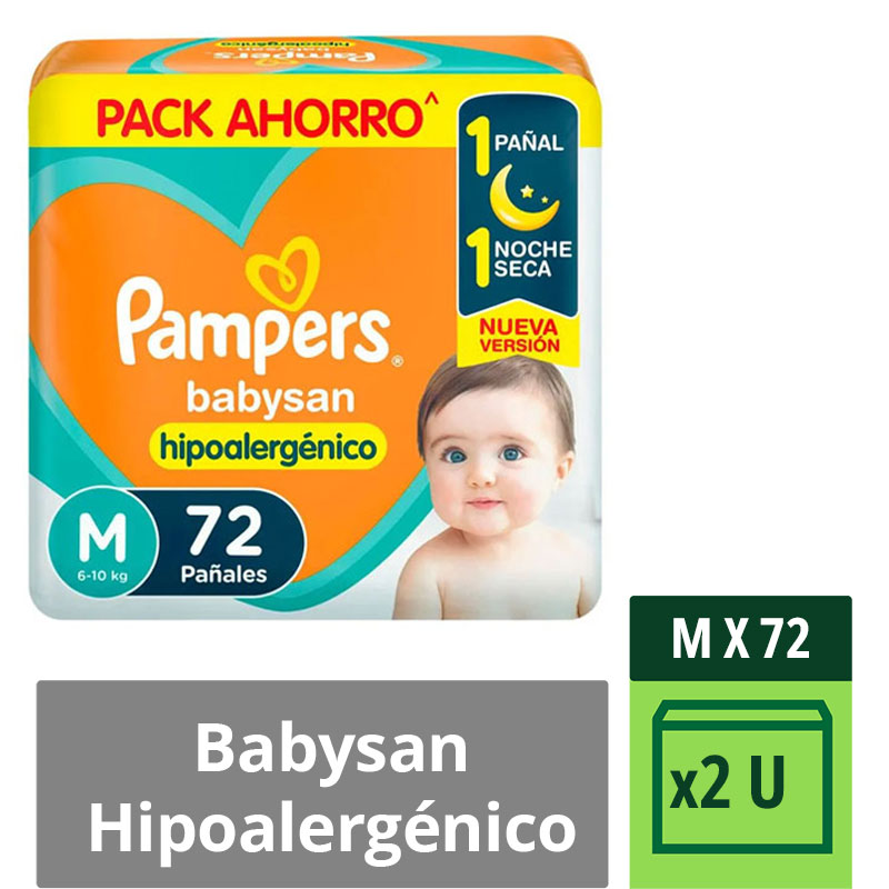 Pañal Babysan Hipoalergenicos M Pampers 10 Un