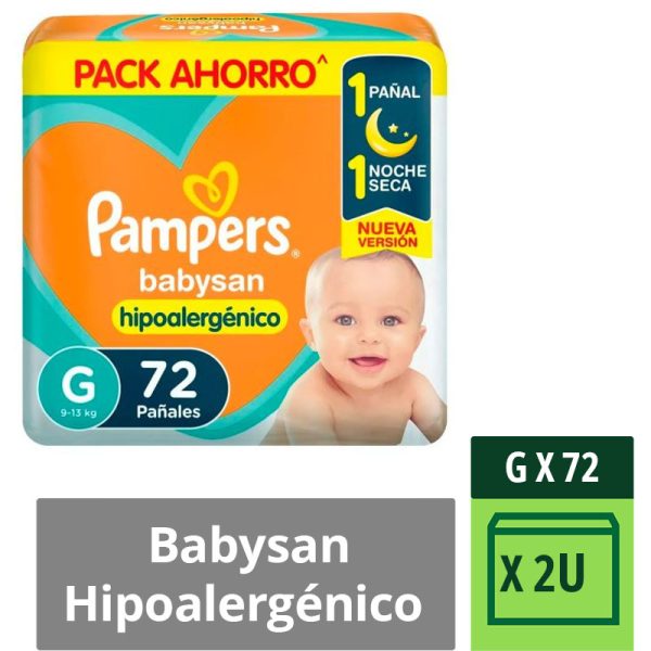 Pañal Babysan Hipoalergenicos M Pampers 48 Un