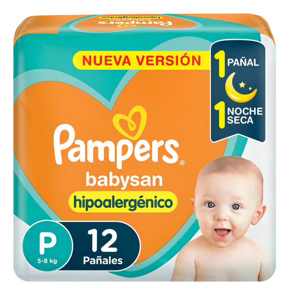 Pañal Babysan Hipoalergenicos P Pampers 12 Un