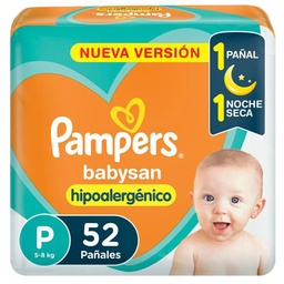 Pañal Babysan Hipoalergenicos P Pampers 52 Un