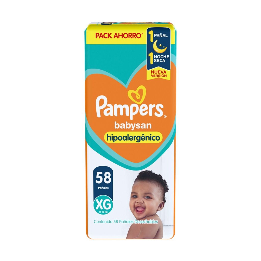 Pañal Babysan Hipoalergenicos XG Pampers 32 Un