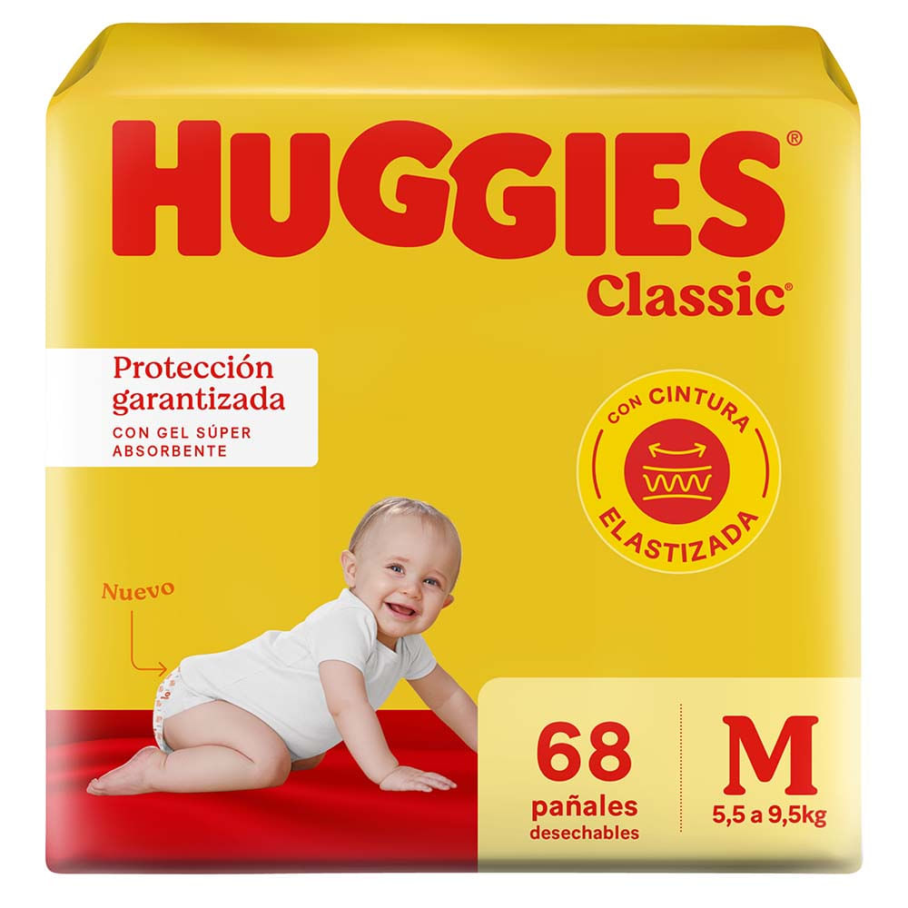 Pañal Classic M Promo Pack Huggies 68 Un