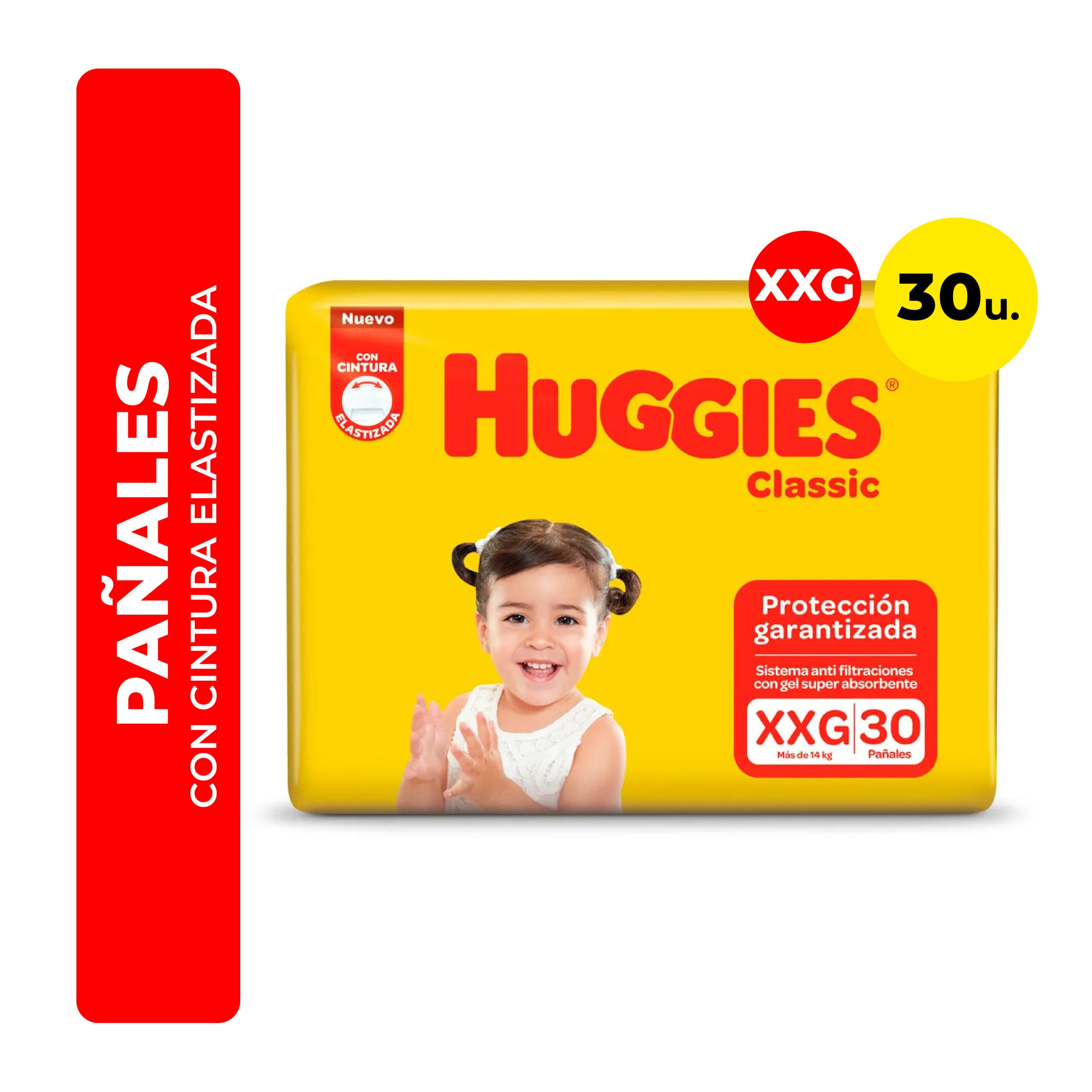Pañal Classic XXG Huggies 30 Un
