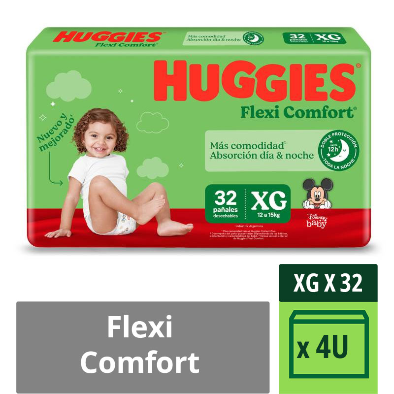 Pañal Flexi Comfort XG Huggies 32 Un