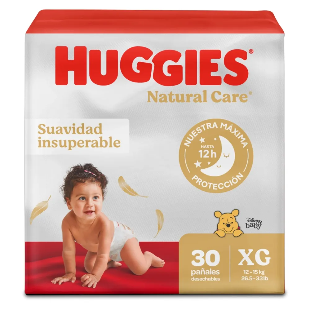 Pañal Natural Care Hipoalergenico Ab.Re Huggies 30 Un