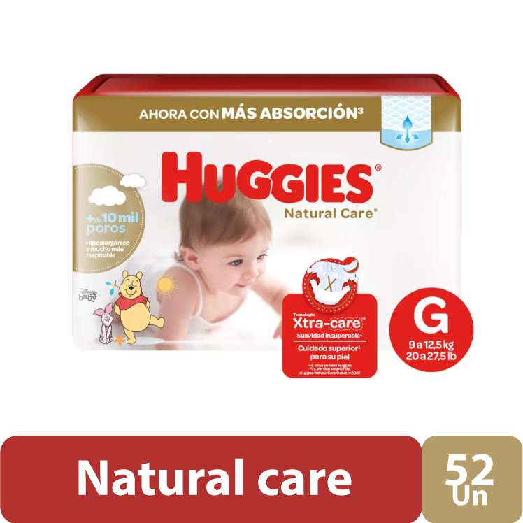 Pañal Natural Care XG Huggies 32 Un