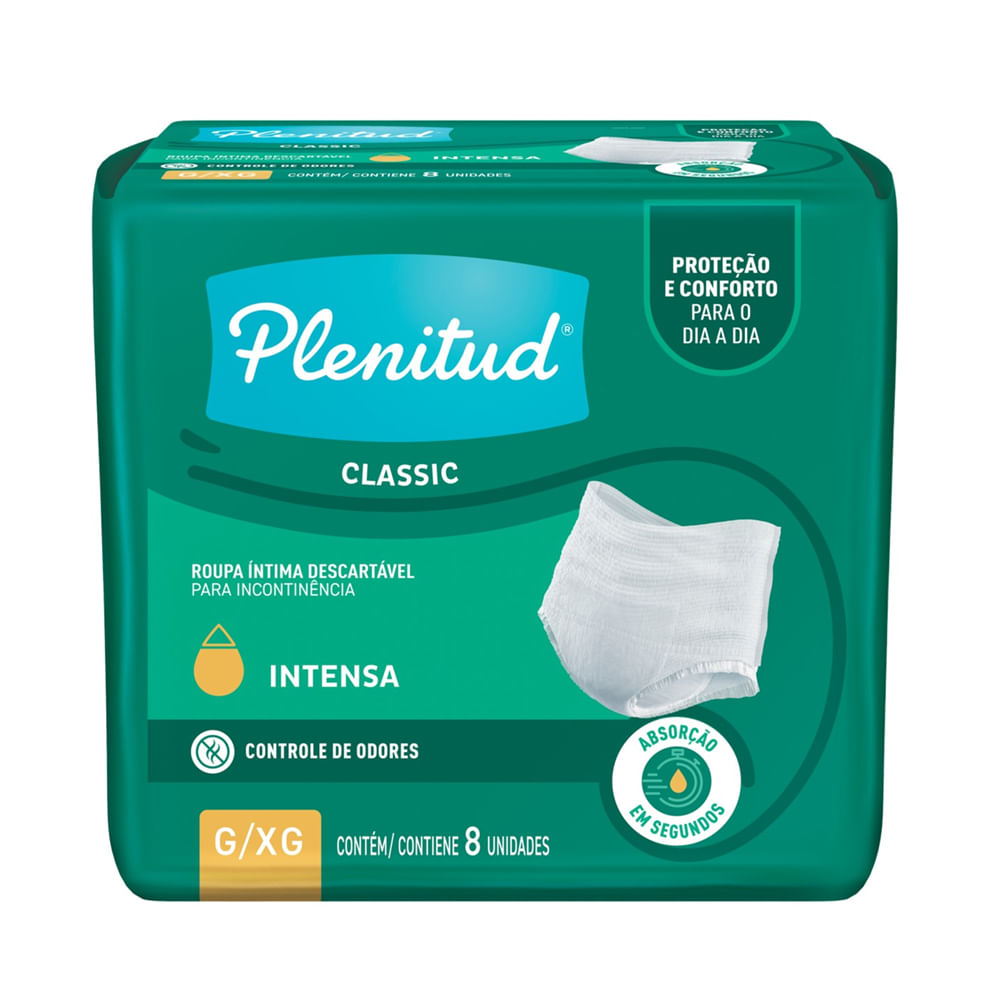 Pañal P/Adulto Classic Intensa XG Plenitud 8 Un