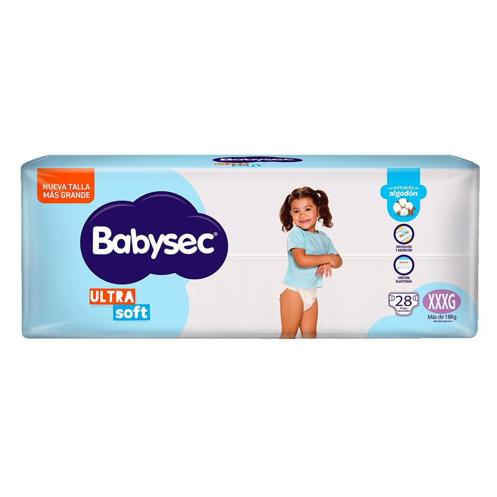 Pañal Premium Soft XXXG Babysec 28 Un
