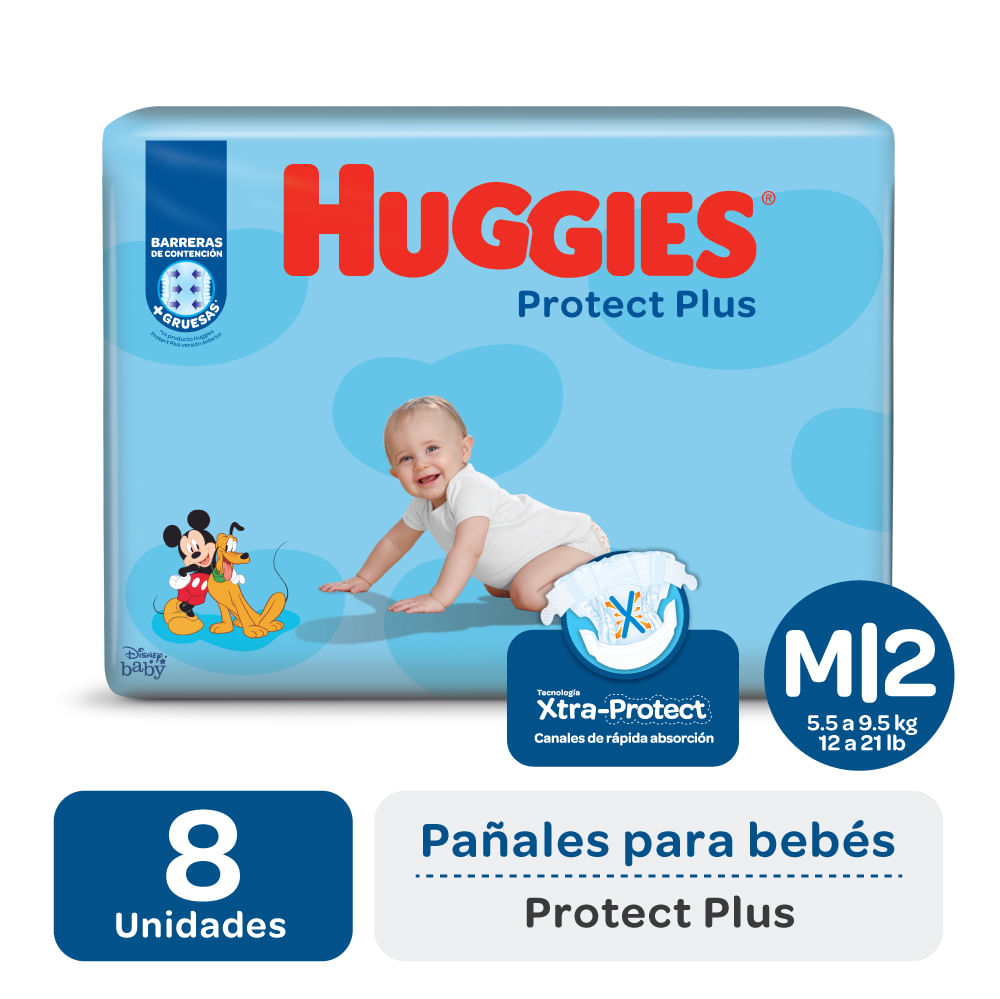 Pañal Protect Plus M Huggies 8 Un
