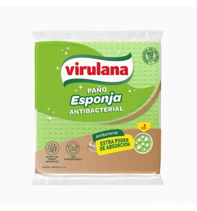 Paño Esponja Antibacterial Virulana 1 Un
