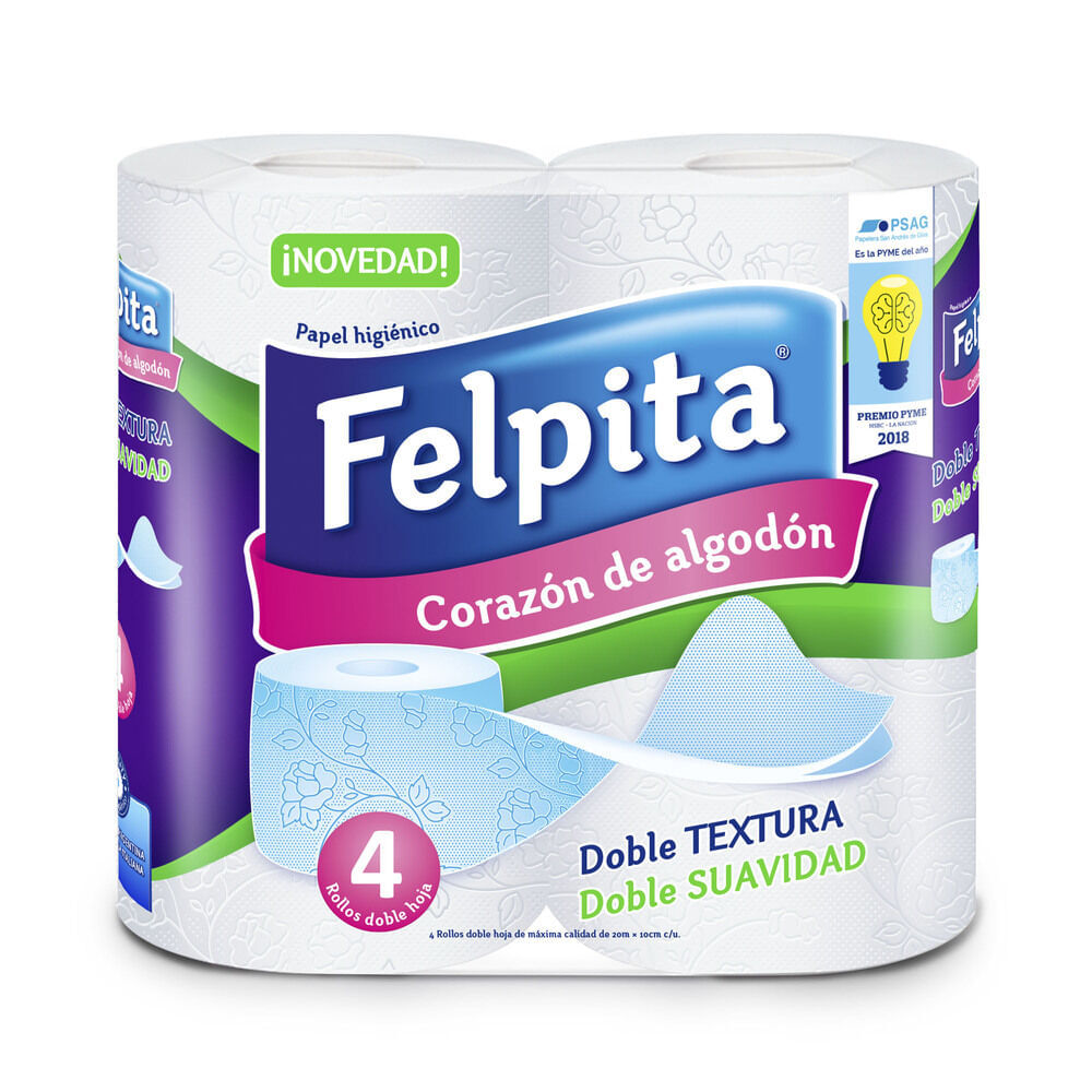 Papel Hig. Blanco DH. 20Mts Felpita 4 Un