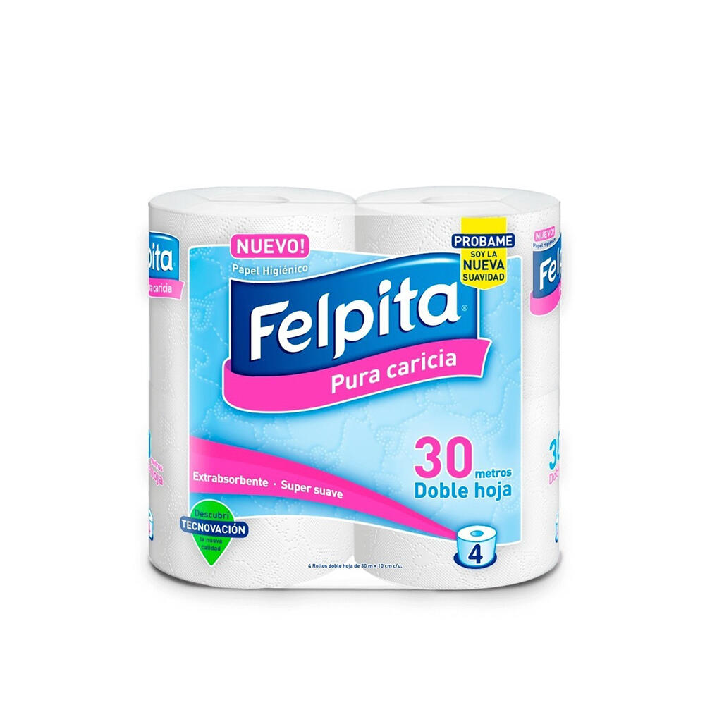 Papel Hig. Blanquisimo 80Mts Felpita 4 Un