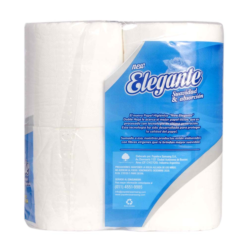 Papel Higienico Blanco 30m Elegante 4 Un