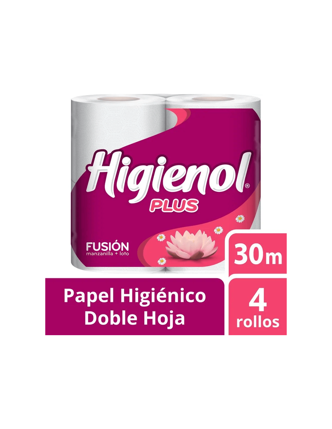 Papel Higienico Plus Fusion 30Mts. DH Higienol 4 Un
