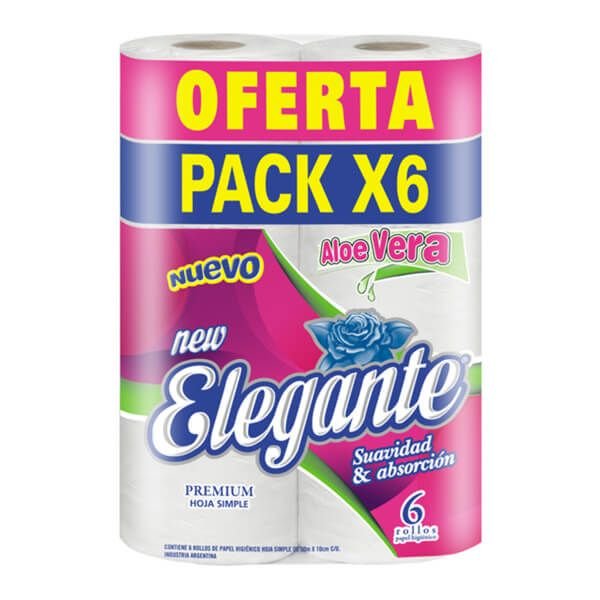 Papel Higienico Premium HS Aloe Vera 30 Elegante 12 Un