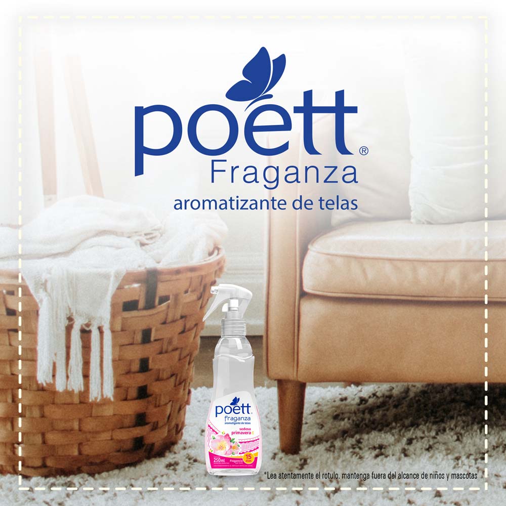 Perfume P/Tela Sedosa Primavera Poett 250 ml