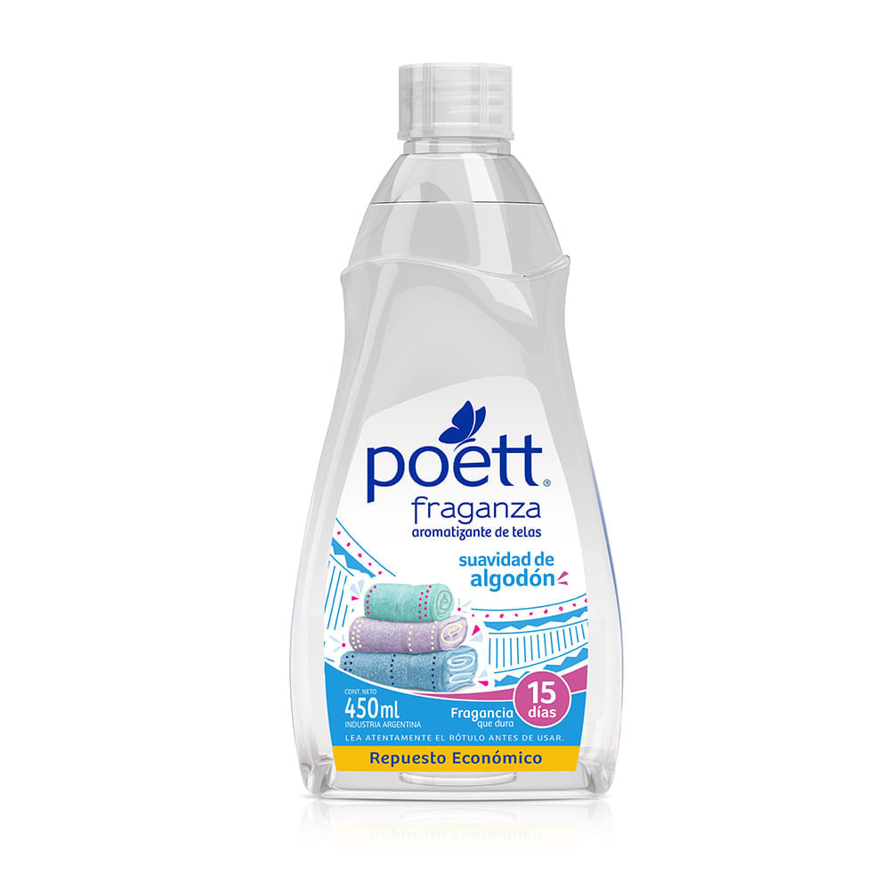 Perfume P/Tela Suavidad de Algodon Rto. Poett 450 ml