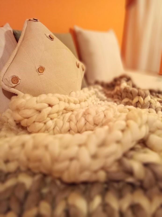Pie de cama king size lana 100% pura de oveja medidas 0.80x2.40mt