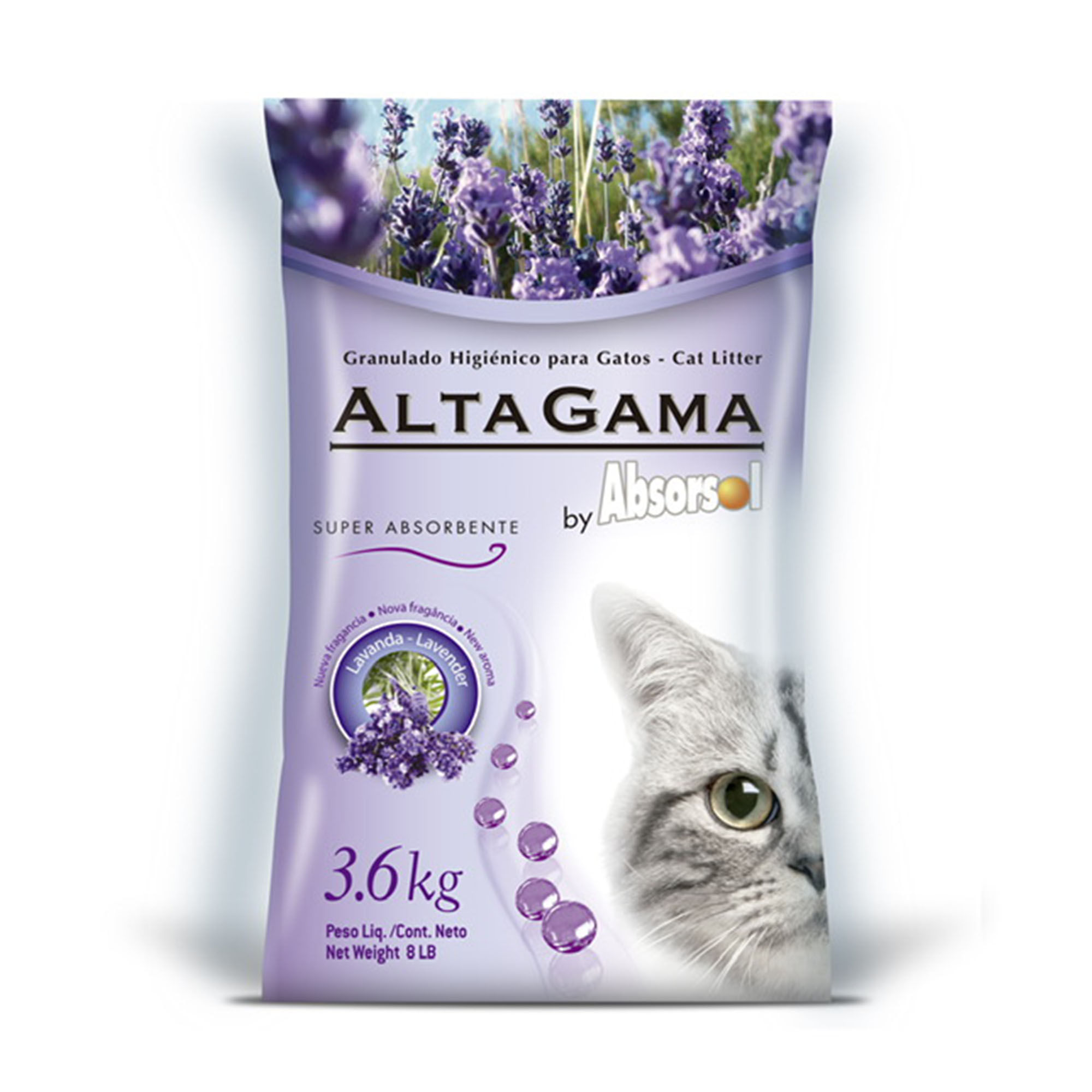 Piedritas Sanitarias Perf. Lavanda Alta Gama 3.600 Kgr