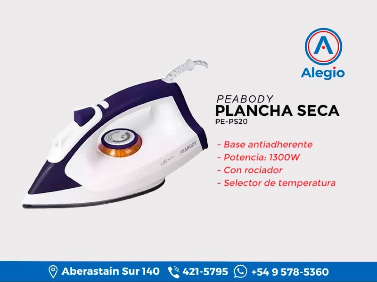 Plancha Seca 1300W Peabody Un