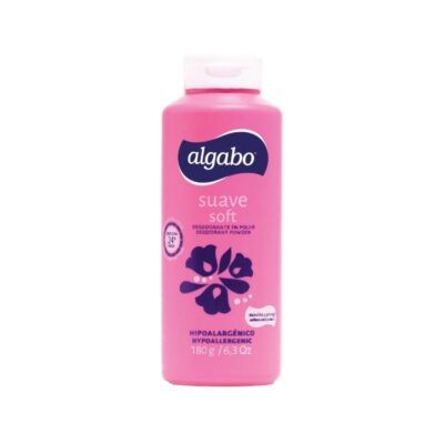 Polvo Desodorante Suave Soft Rosa Algabo 180 Grs