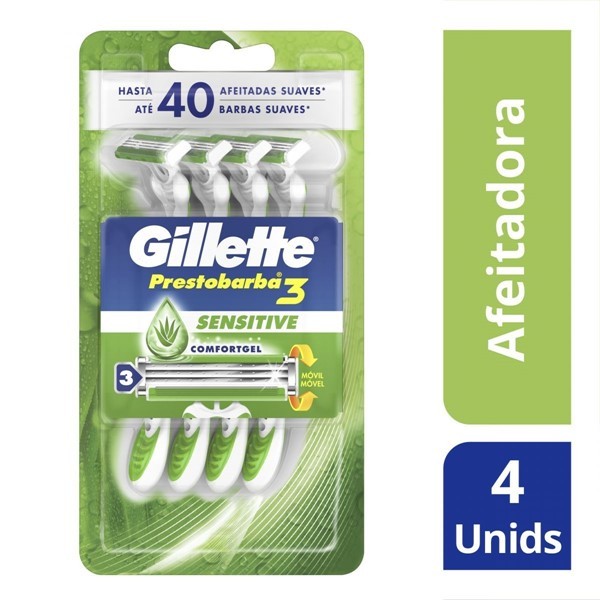 Prestobarba 3 Piel Sensible Gillette 4 Un