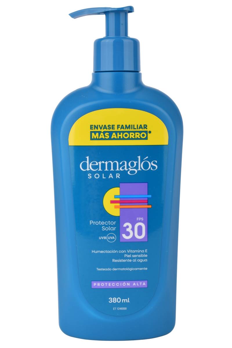 Protector Solar F30 Emulsion Dermaglos 380 ml