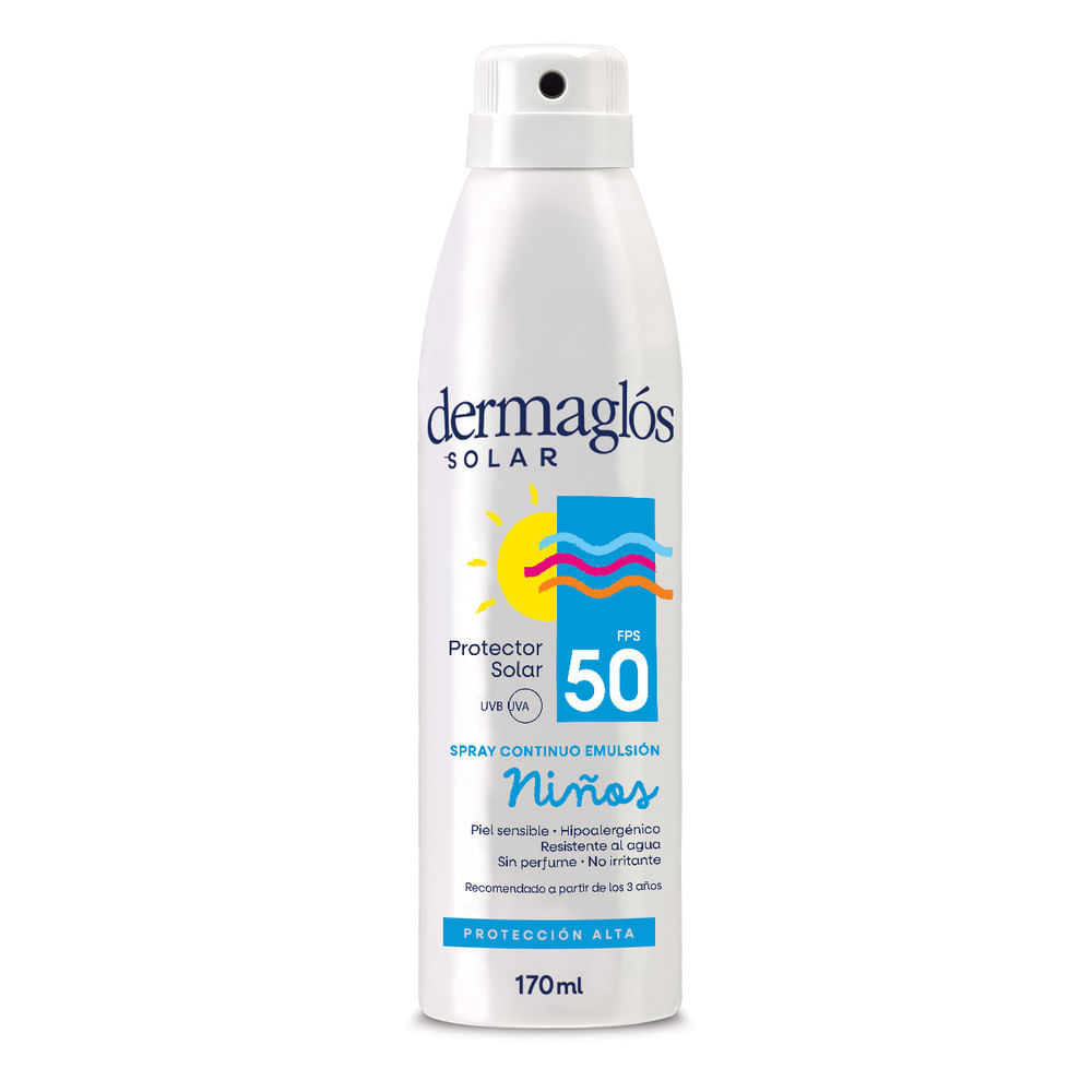 Protector Solar F50 Niños Spray Dermaglos 170 ml