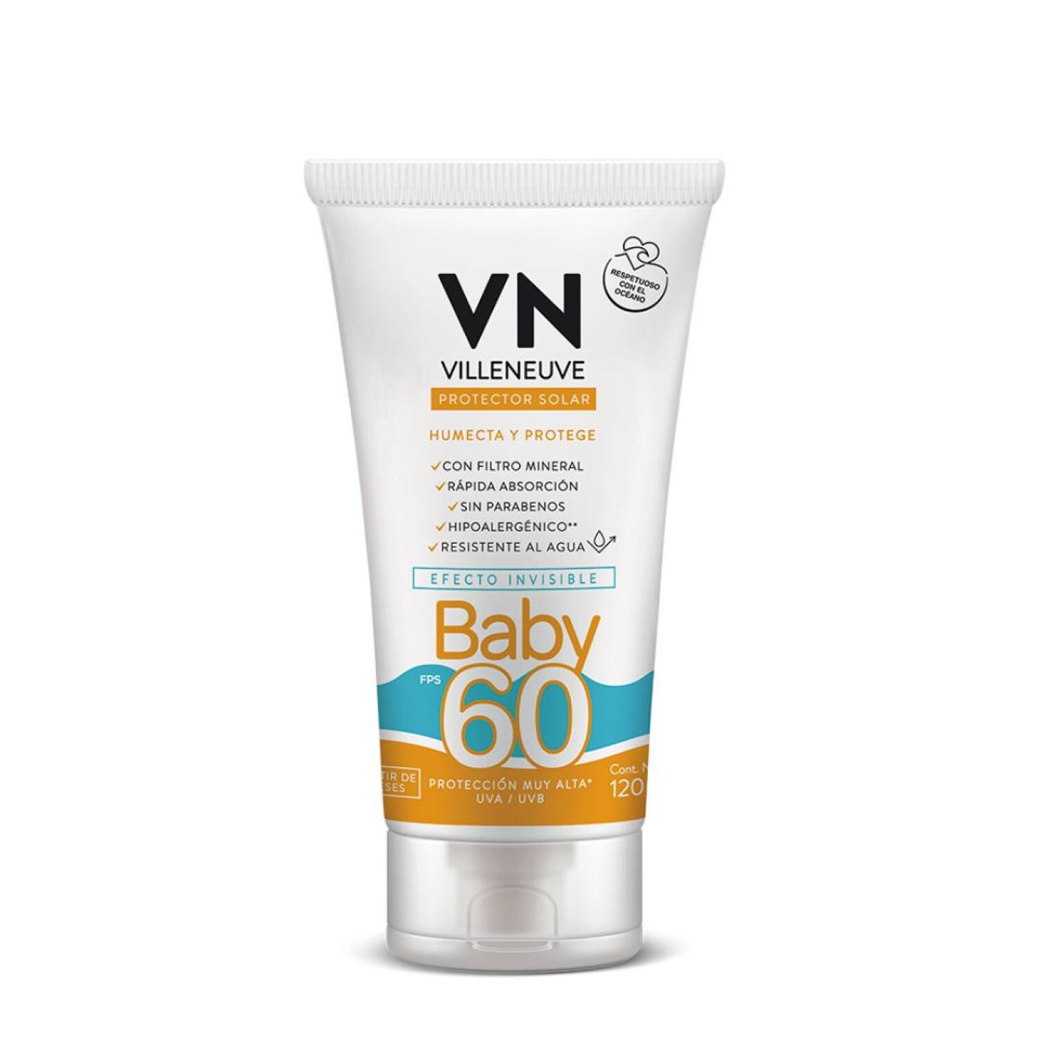 Protector Solar FPS60 Baby Emulsion Villeneuve 120 ml