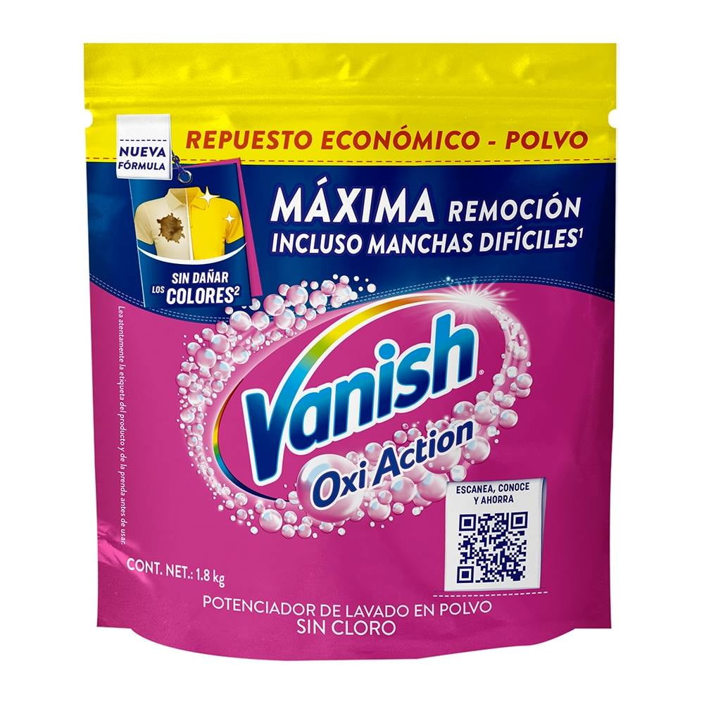 Quita Manchas Polvo OxiAct. Bco. DP Vanish 450 Grs