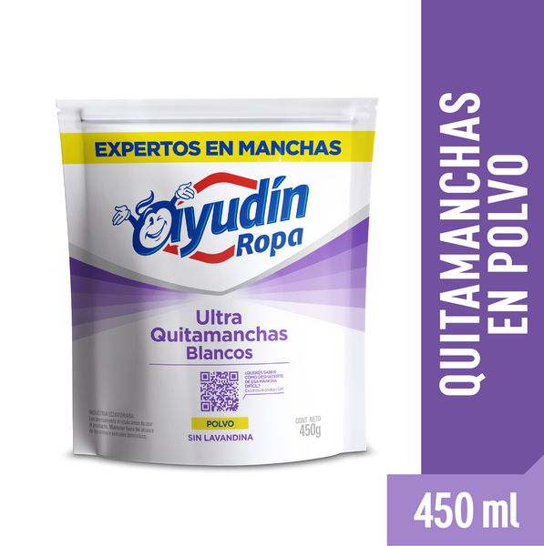 Quita Manchas Ropa Blanca Ultra Ayudin 450 Grs