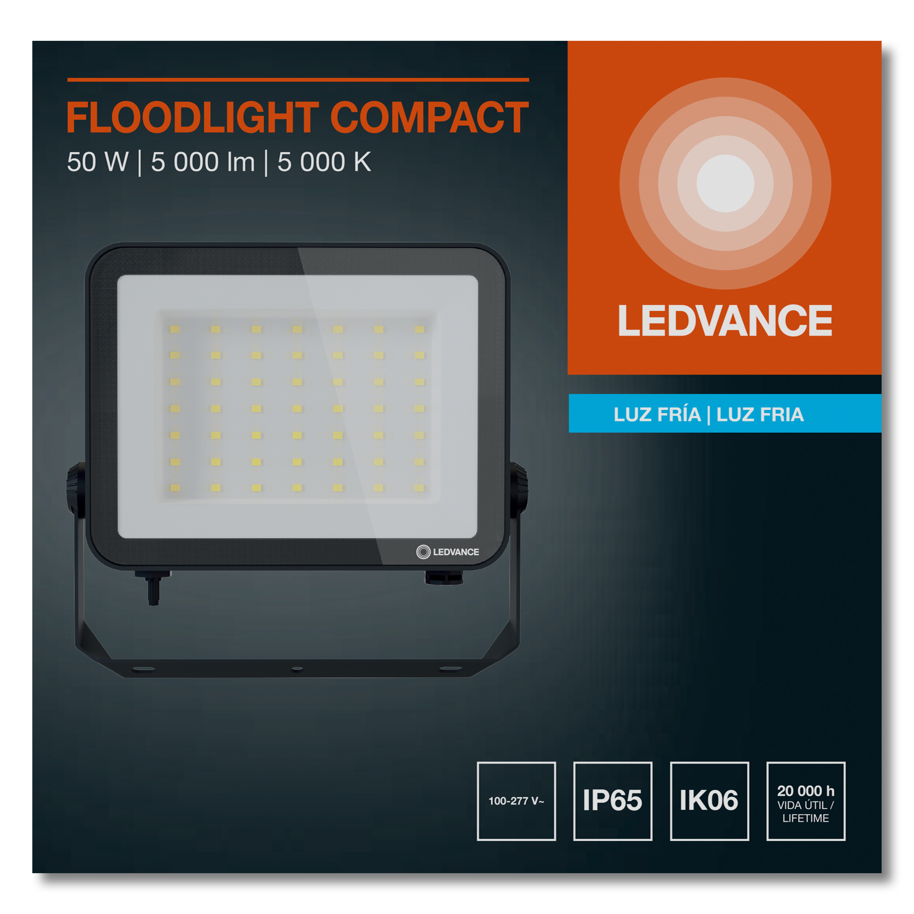 Reflector Floodlight Compact Sector 50W Ledvance 1 Un