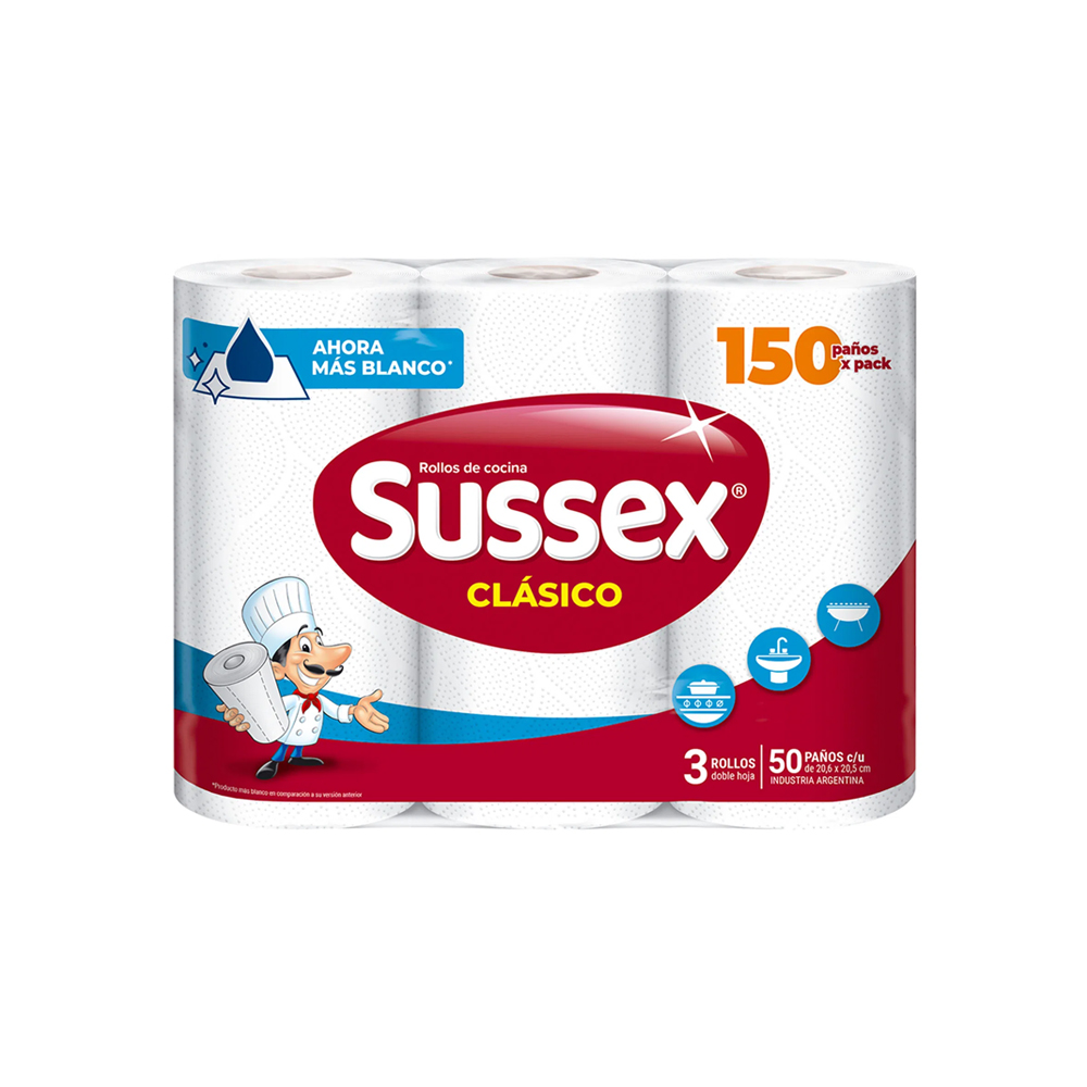 Rollo Cocina Maxi 300 PañosXPack Sussex 3 Un
