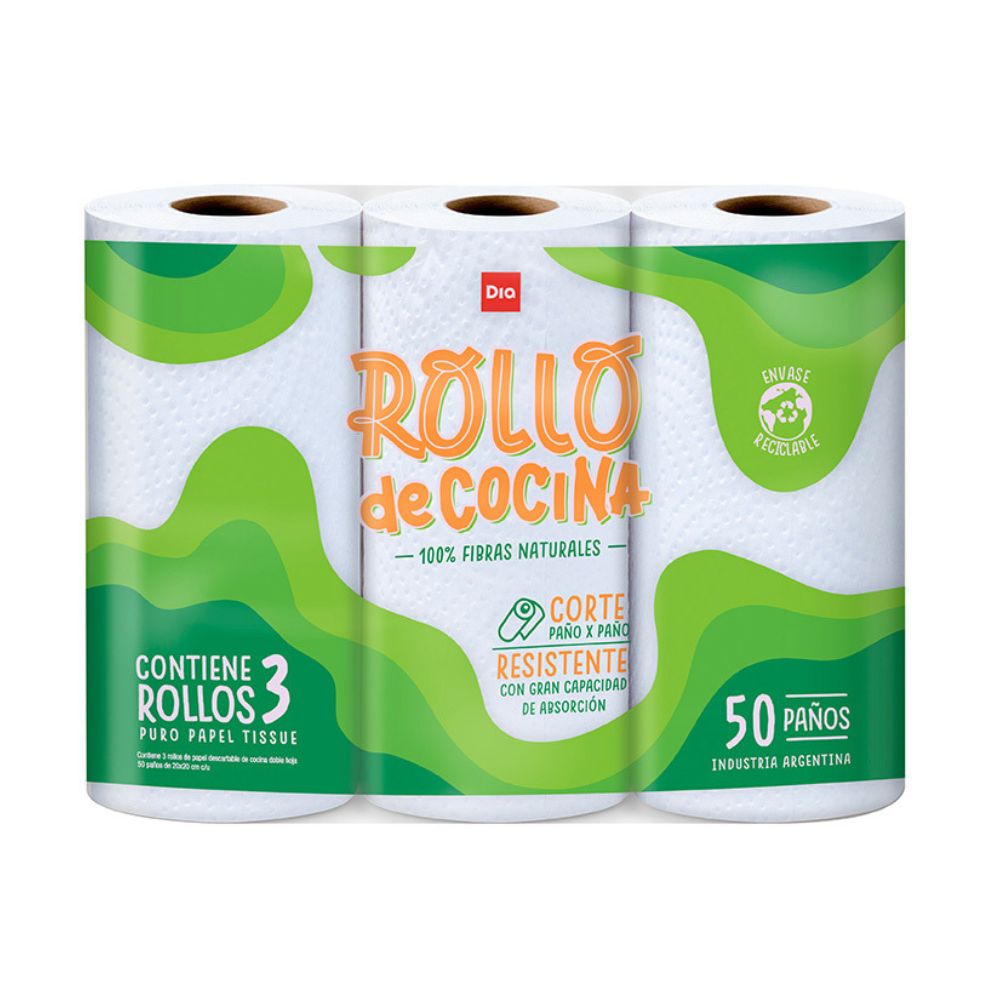 Rollo de Cocina 50Paños Dicha 3 Un