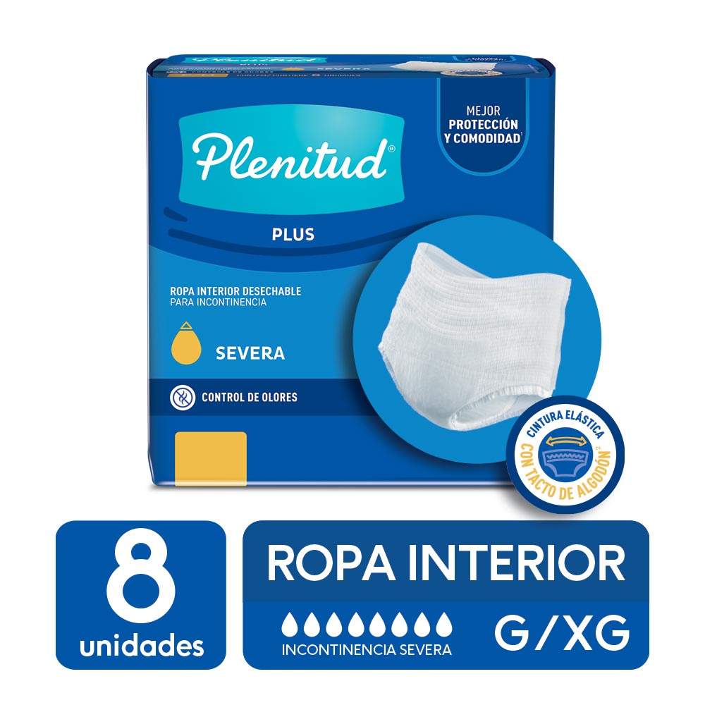 Ropa Interior P/Adulto Plus G/XG Plenitud 8 Un