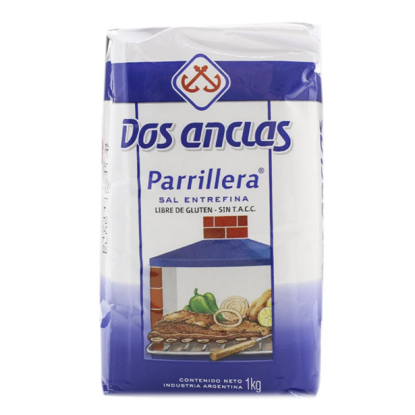 Sal Parrillera Entrefina Estuche Dos Anclas 1 Kgr