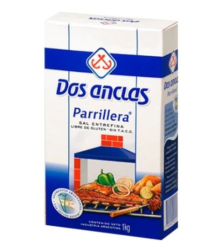 Sal Parrillera Entrefina Paquete Dos Anclas 1 Kgr