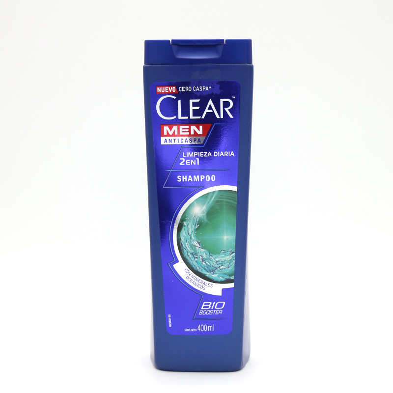 Shampoo 2en1 Limpieza Diaria Men Clear 400 ml