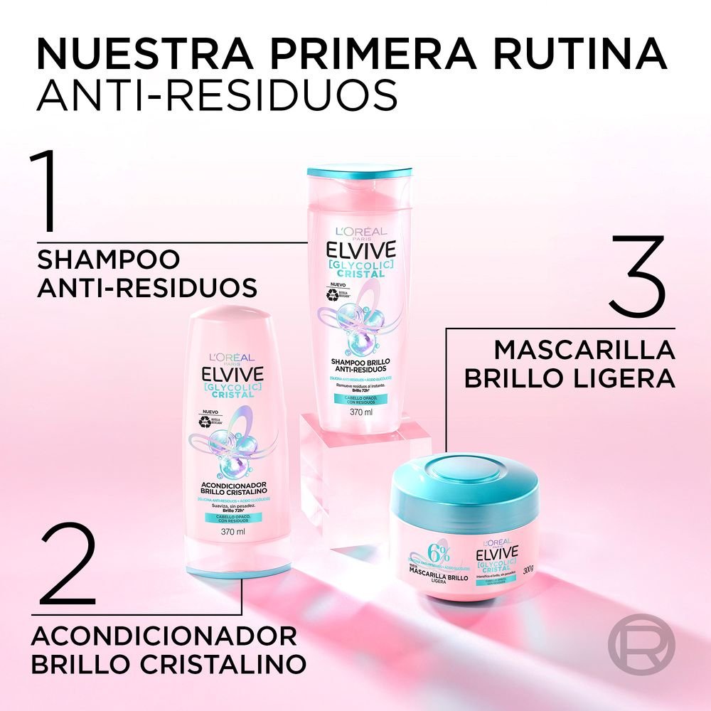 Shampoo Glycolic Cristal Elvive 200 ml