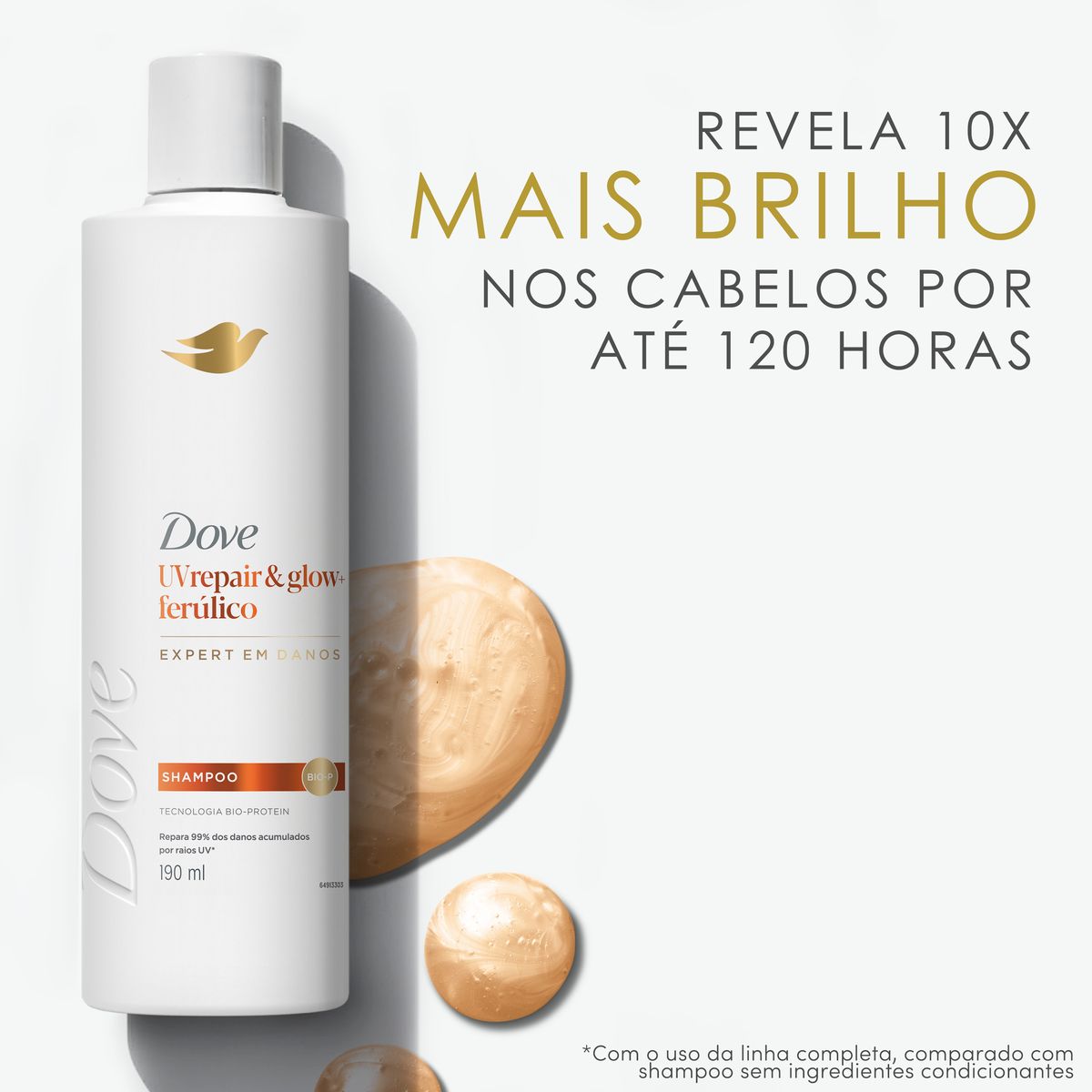 Shampoo UV Repair & Glow+Ferulico Dove 400 ml