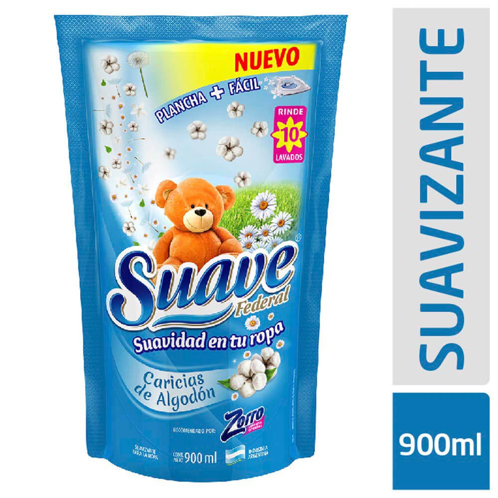 Suavizante Caricias de Algodon Suave Federal 900 ml