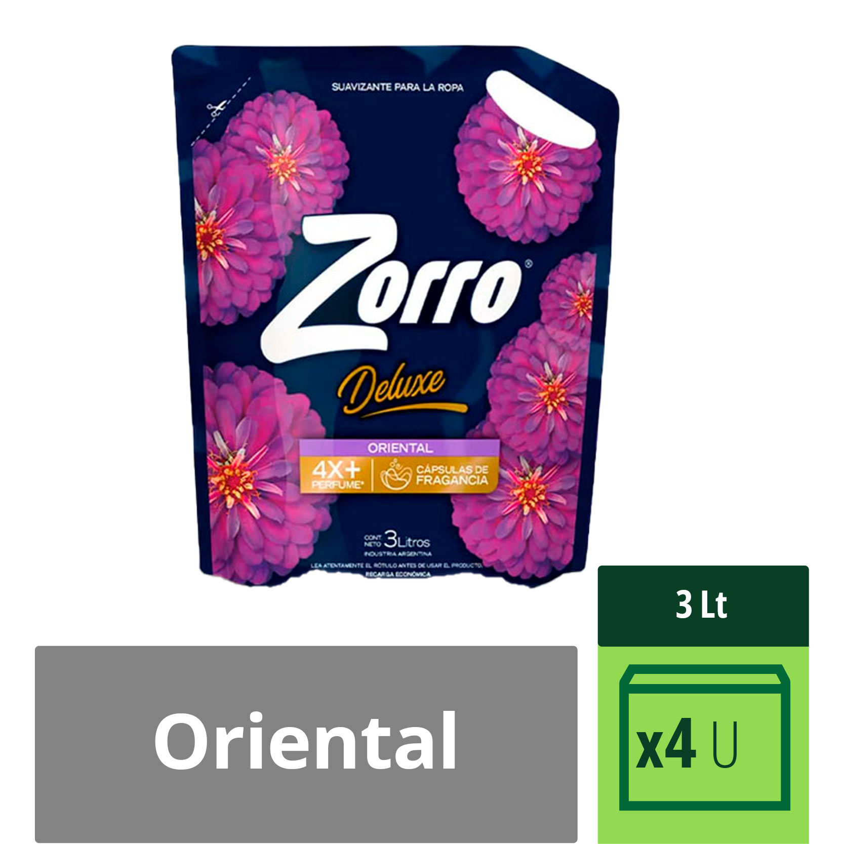 Suavizante Deluxe Oriental DP Zorro 3 Lts