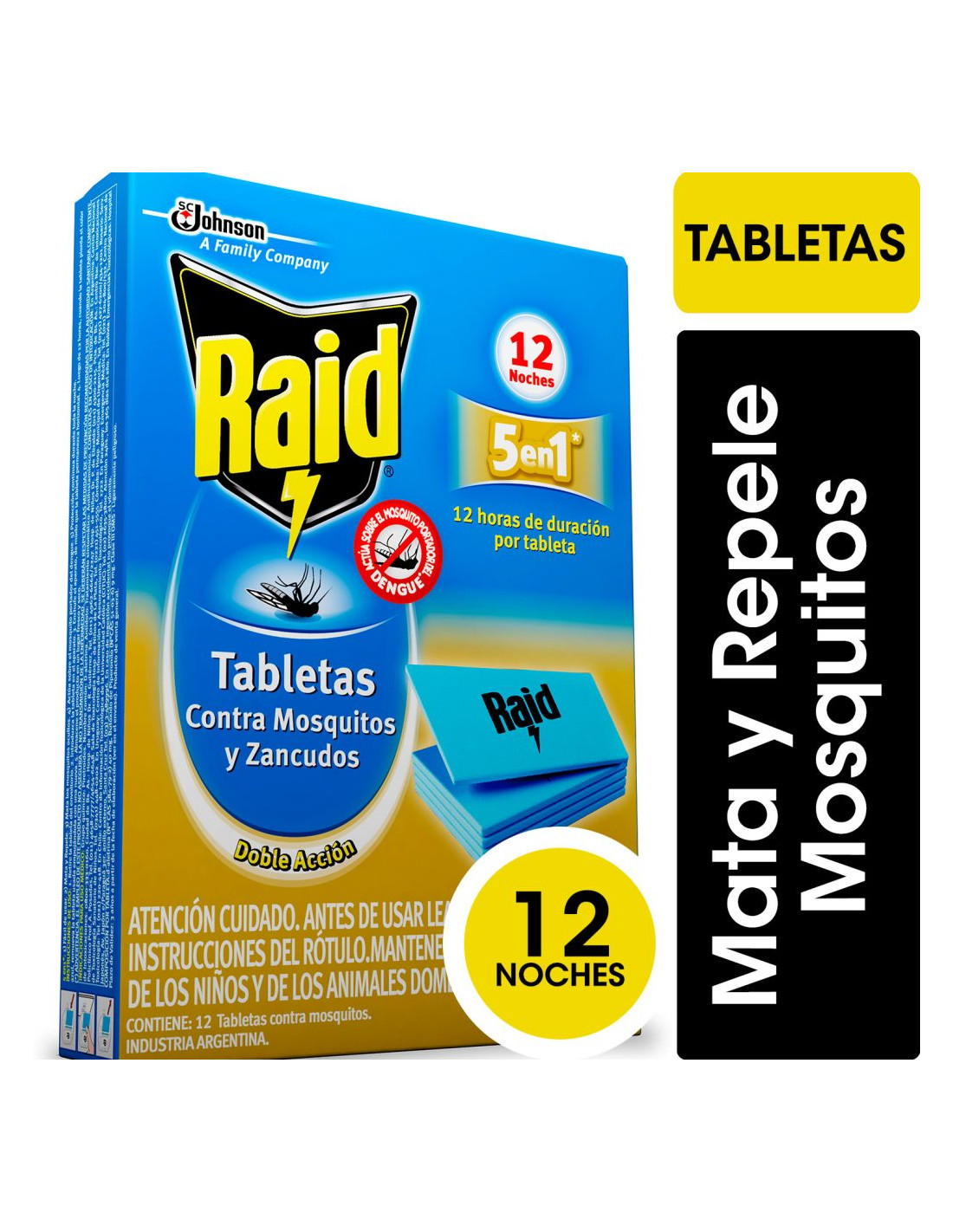 Tabletas Insecticidas 12Noches Raid 12 Un