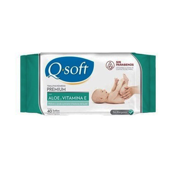Toallitas Hum. Adulto Confort Premium Q-Soft 40 Un