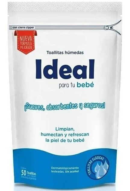 Toallitas Hum. Clasicas P/Bebe Ideal 50 Un